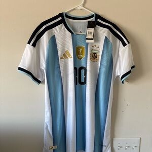 adidas White and Blue Men's Jersey